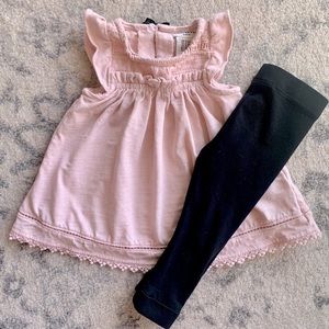 Max Studio Baby Top & Leggings Outfit 3-6 Months